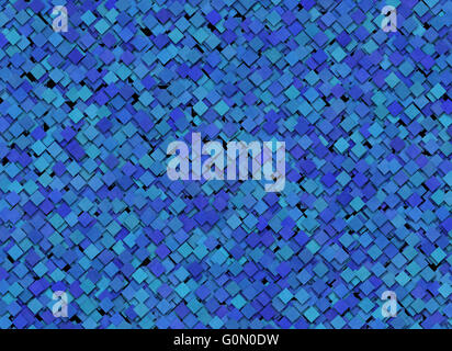 Blue confetti squares pattern background Stock Photo