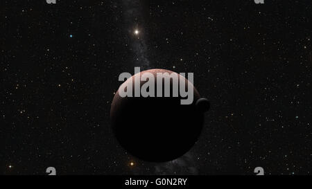 Fantasy Alien Exo Planet isolated galaxy space Stock Photo