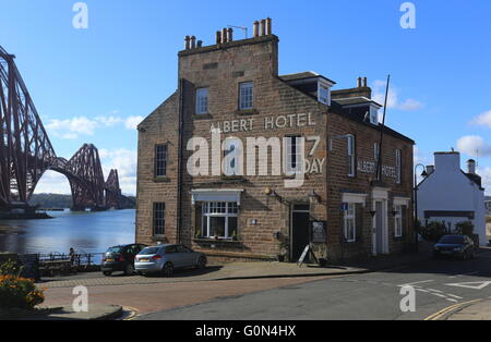 The Forth Rail Bridge And The Albert Hotel At North Queensferry Fife ...