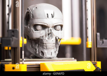 Close up of model printed on the  3d printer Stock Photo