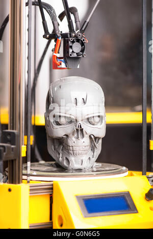 Close up of model printed on the  3d printer Stock Photo