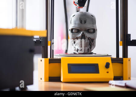 Close up of model printed on the  3d printer Stock Photo