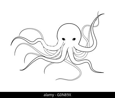 Squid shape Black and White Stock Photos & Images - Page 2 - Alamy