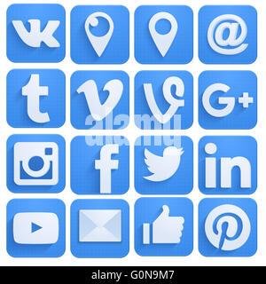 Social media icons Stock Photo