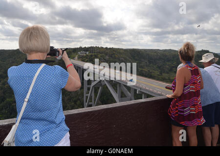 Viaduct of Bacunayagua viewpoint near Matanzas, Cuba 2016 Stock Photo