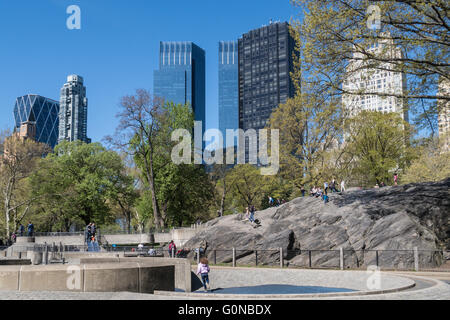 Children Playing, Heckscher Playground, Central Park, NYC Stock Photo