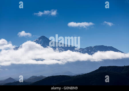 Early morning view of mount Teide from Teno Alto in Tenerife, Canary Islands, Spain. Stock Photo