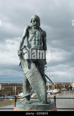 Statue of the Ancient Mariner at Watchet Harbour, Somerset, England Stock Photo