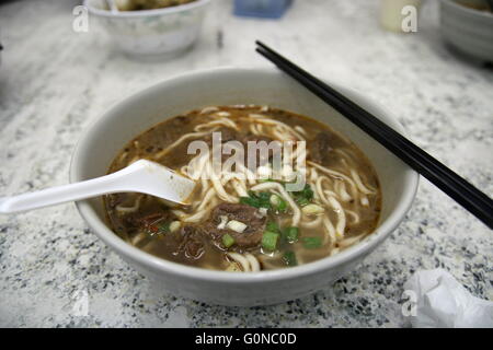 Taiwanese Braised Beef Noodle Soup Stock Photo