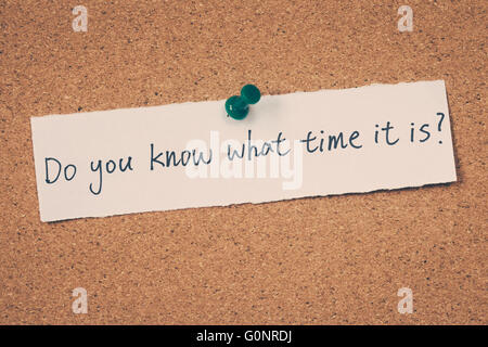 Do you know what time it is Stock Photo
