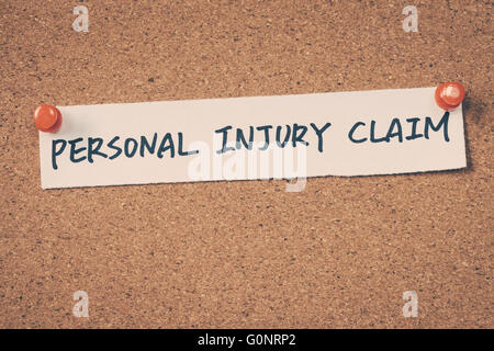 Personal injury claim Stock Photo
