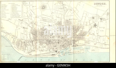 DUNDEE. Vintage town city map plan. Scotland, 1932 Stock Photo - Alamy