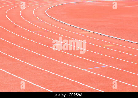 Running track in the stadium Stock Photo