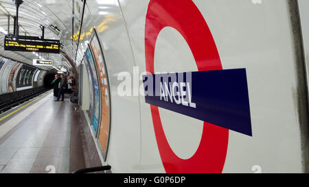 Angel Underground Station Platform Islington London Borough Of Islington London England