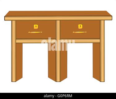 Wooden Table Illustration Vector Furniture Icon Stock Vector Image ...
