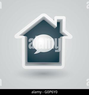 Vector illustraton of real estate themed house. Stock Vector