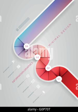 Vector abstract infographic design template. lights, shadows, color shapes etc. layered separately in vector file. Stock Vector