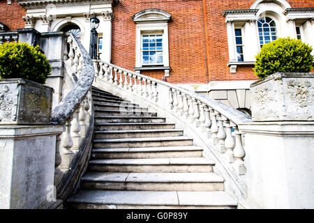 Georgian County Club or Manor House Stairway Stock Photo