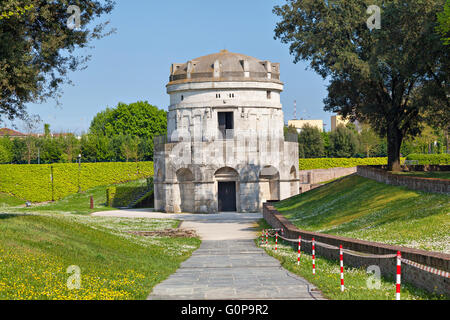 Mausoleum of Theoderic -  an ancient monument  built in 520 AD by Theoderic the Great as his future tomb. Ravenna, Emilia-Romagn Stock Photo