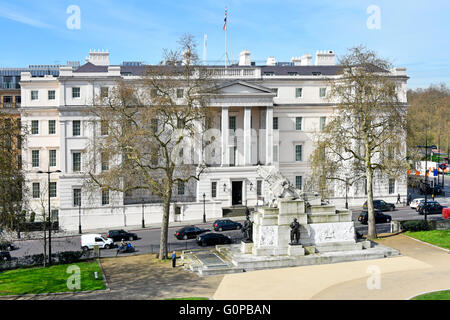 Lanesborough five star hotel once St George’s Hospital Neoclassic building with Royal Artillery Memorial in front Hyde Park Corner London England UK Stock Photo