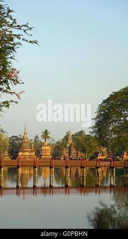 ancient sukhothai historical park in northern thailand Stock Photo