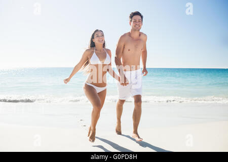 Couple having fun at the beach Stock Photo