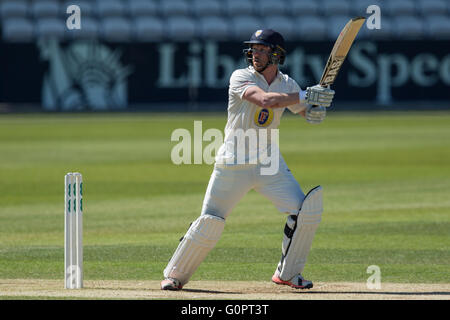 London, UK. 4 May 2016. Paul Collingwood batting for Durham against Surrey at the Oval on day four of the Specsaver County Championship match at the Oval. David Rowe/ Alamy Live News Stock Photo