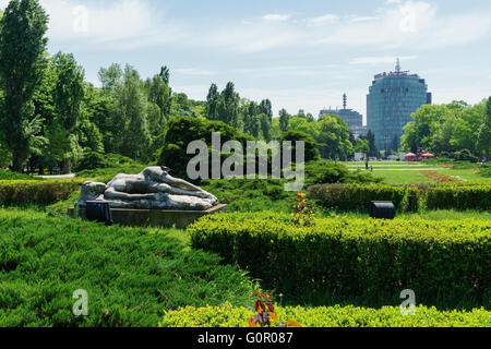 Flower garden at at Herastrau Park, Bucharest, Romania. Stock Photo