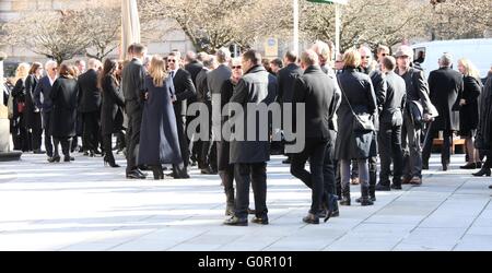 Funeral service of german director Carlo Rola at Franzoesischer Dom - Departures  Featuring: Guest Where: Berlin, Germany When: 02 Apr 2016 Stock Photo