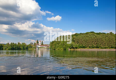 Autumn landscape nearby Rheinau monastery Stock Photo