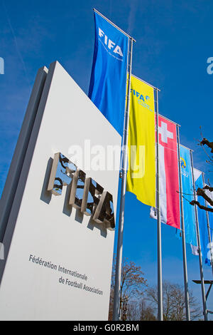 ZURICH - APRIL 10: Headquarter of FIFA international football (soccer) association on April 10, 2016 in Zurich, Switzerland. FIF Stock Photo