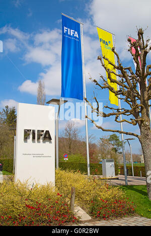ZURICH - APRIL 10: Headquarter of FIFA international football (soccer) association on April 10, 2016 in Zurich, Switzerland. FIF Stock Photo