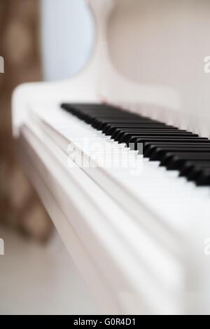 Classical piano keyboard with shallow depth of field Stock Photo