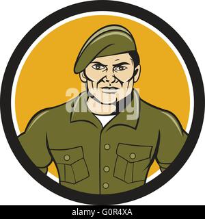 Illustration of army ranger standing in full attention with hands at ...