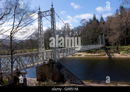 The Cambus O'May Bridge over the River Dee, between Ballater and Braemar, in Aberdeenshire, Scotland Stock Photo