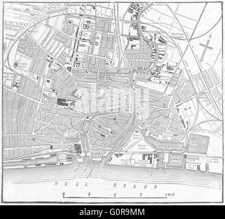 YORKS: Hull, sketch map, 1898 Stock Photo