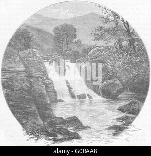 SCOTLAND: Glen Cloy, Arran, antique print 1898 Stock Photo