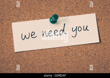 we need you Stock Photo