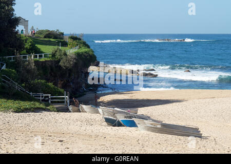 Aluminium dinghies on the beach. Stock Photo