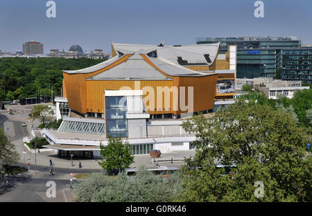 Berliner Philharmonie, Concert Hall, Kulturforum, Kemperplatz, Tiergarten, Mitte, Berlin, Germany / Kemper Square Stock Photo