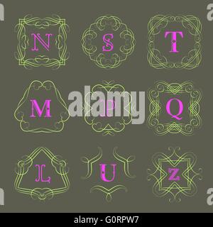 Monogram logo template Stock Vector