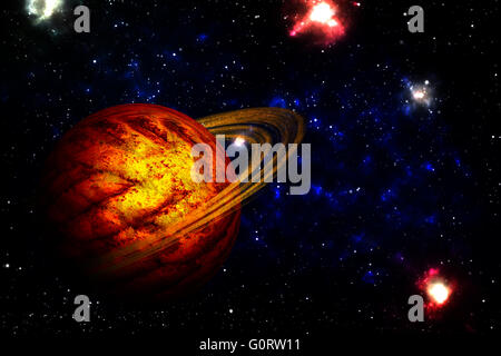 Planet Deep in Space, galaxy and universe Stock Photo