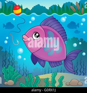 Good Fish Topic Freshwater fish topic image 4 - picture illustration Stock Photo - Alamy