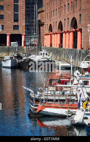 Liverpool albert dock buildings   close up detail exterior The Albert Dock is a complex of dock buildings and warehouses in Live Stock Photo