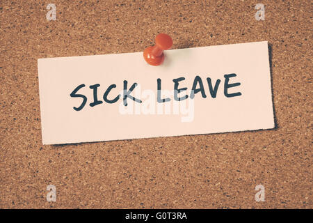 sick leave Stock Photo
