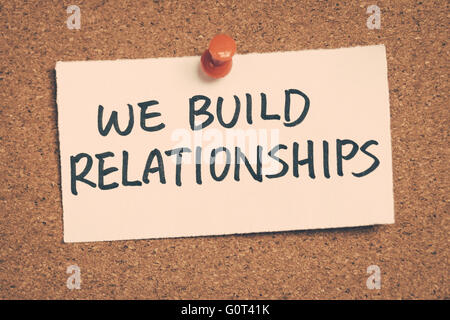 we build relationships Stock Photo