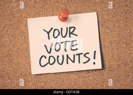 your vote counts Stock Photo