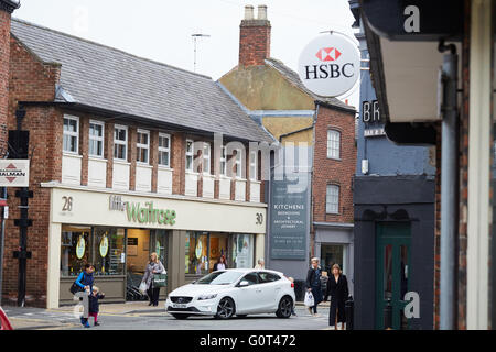 Knutsford historic town cheshire    Princess street close up eating dining foods Restaurant dining food eating eating drinking Stock Photo