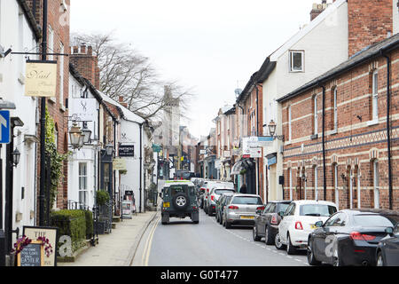 Knutsford historic town cheshire    king street close up eating dining foods Restaurant dining food eating eating drinking  out Stock Photo