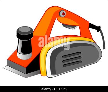 Electric plane on white Stock Vector